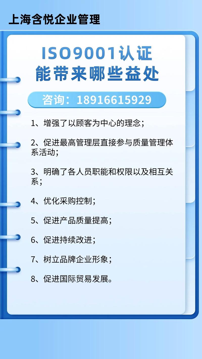 上海含悦企业管理10多年iso9001认证咨询经验!专业团队